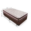 Ver imagem 2 de Cama Box Solteiro Marrom + Colchão de Molas - Anjos - Classic Superlastic 88x188x57cm