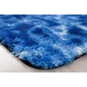 Tapete para Sala e Quarto Peludo Felpudo Macio 1,40x1,00 Azul Mesclado - 4