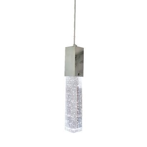 Luminária Pendente De Cristal Com Bolinhas Led Branca Fria 6500K Para Cabeceira Cama Quarto Lavabo