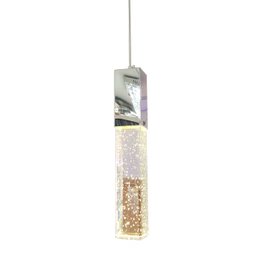 Luminária Pendente De Cristal Com Bolinhas Led Branca Quente 2700K Para Cabeceira Cama Quarto Lavabo - 1