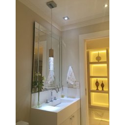 Kit 2 Pendente De Cristal Com Bolinhas Led Branca Fria 6500K Para Cabeceira Cama Quarto Lavabo - 3