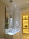 Ver imagem 3 de Kit 2 Pendente De Cristal Com Bolinhas Led Branca Fria 6500K Para Cabeceira Cama Quarto Lavabo