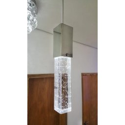 Kit 2 Pendente De Cristal Com Bolinhas Led Branca Fria 6500K Para Cabeceira Cama Quarto Lavabo - 2