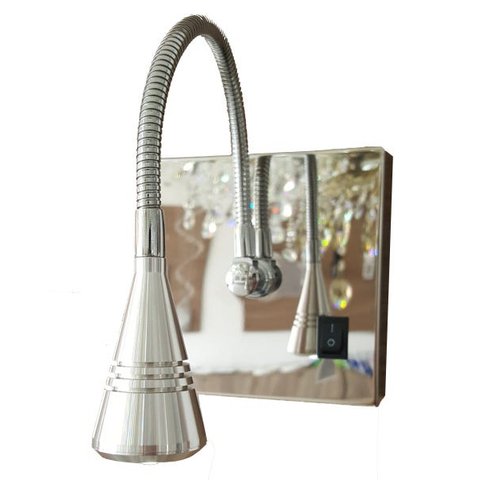 Arandela Articulada Led Branca Fria 6500K Para Cabeceira Cama Quarto Com Interruptor