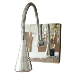 Arandela Articulada Led Branca Quente 3000K Para Cabeceira Cama Quarto Com Interruptor