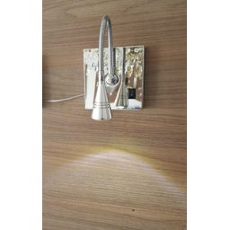 Kit 2 Arandelas Articulada Led Branca Fria 6500K Para Cabeceira Cama Quarto Com Interruptor - 3