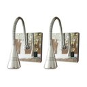 Ver imagem 1 de Kit 2 Arandelas Articulada Led Branca Quente 3000K Para Cabeceira Cama Quarto Com Interruptor