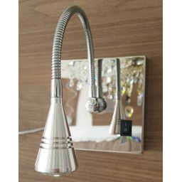 Kit 2 Arandelas Articulada Led Branca Quente 3000K Para Cabeceira Cama Quarto Com Interruptor - 2