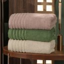 Ver imagem 4 de Jogo de Toalha Banhão Golden 4 Peças Gramatura 500 Verde Bandeira/rosa Gloss