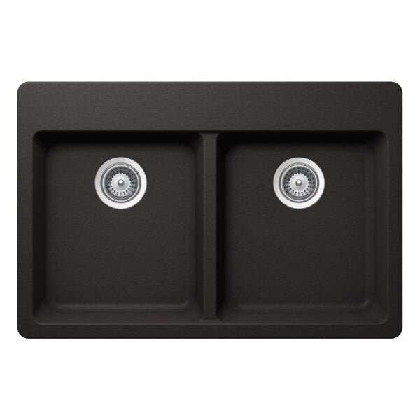 Cuba de cozinha em Quartzo Schock by Arell 202 - Black Sand - 1