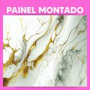 Ver imagem 3 de Papel de Parede Painel 3D Mármore Branco Fio Dourado 1,5M Revestimento Auto Colante Marmorizado