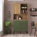 Ver imagem 1 de Armario Kit 3 Portas 1 Gaveta Carvalho Oak /arbo - Decibal