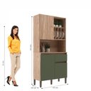 Ver imagem 4 de Armario Kit 3 Portas 1 Gaveta Carvalho Oak /arbo - Decibal