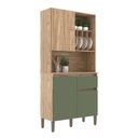 Ver imagem 3 de Armario Kit 3 Portas 1 Gaveta Carvalho Oak /arbo - Decibal