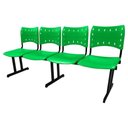 Ver imagem 1 de Cadeira Iso Pp Rp Longarina 4 Lugares Color Verde