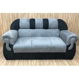 Sofá 2 e 3 Lugares Cinza com Preto 605/601 Corsa - 5