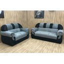 Ver imagem 2 de Sofá 2 e 3 Lugares Cinza com Preto 605/601 Corsa