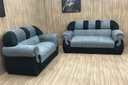 Ver imagem 3 de Sofá 2 e 3 Lugares Cinza com Preto 605/601 Corsa