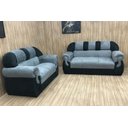 Ver imagem 3 de Sofá 2 e 3 Lugares Cinza com Preto 605/601 Corsa