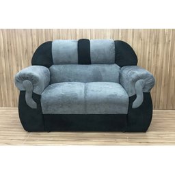Sofá 2 e 3 Lugares Cinza com Preto 605/601 Corsa - 7