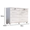 Ver imagem 3 de Comoda Monza 8 Gavetas com Pés