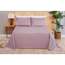 Kit Cobre Leito Colcha Queen 3 peças Piquet Liso Arezzo:Rosê - 1