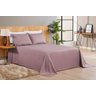 Kit Cobre Leito Colcha Queen 3 peças Piquet Liso Arezzo:Rosê - 3