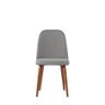 Conjunto de Jantar Mesa com Vidro Avena 4 Cadeiras New Drop - Canella C/ Cinza - 6