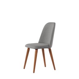 Conjunto de Jantar Mesa com Vidro Avena 4 Cadeiras New Drop - Canella C/ Cinza - 5