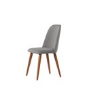Ver imagem 5 de Conjunto de Jantar Mesa com Vidro Avena 4 Cadeiras New Drop - Canella C/ Cinza