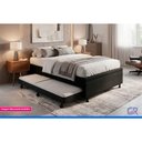 Ver imagem 2 de Cama Base Baú c/Aux Solteiro Ortobom Corano Black 88x188