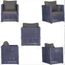 Ver imagem 5 de Mesa e 3 Poltronas Madri Corda Náutica Estofado 11 Trama Azul