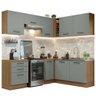 Armário de Cozinha Completa de Canto 399cm Rustic Cinza Agata Madesa 02 - 3