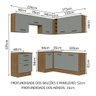 Armário de Cozinha Completa de Canto 399cm Rustic Cinza Agata Madesa 02 - 4