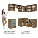 Ver imagem 6 de Armário de Cozinha Completa de Canto 399cm Rustic Cinza Agata Madesa 02