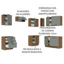Ver imagem 5 de Armário de Cozinha Completa de Canto 399cm Rustic Cinza Agata Madesa 02