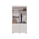 Ver imagem 2 de Guarda Roupa New Star 2 Portas 6 Gavetas sem Espelho Salleto Branco