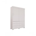 Ver imagem 1 de Guarda Roupa New Star 2 Portas 6 Gavetas sem Espelho Salleto Branco