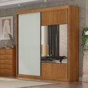 Ver imagem 4 de Guarda Roupa Casal Sienna 2 Portas 4 Gavetas com Espelho Cinamomo Fendi - Novo Horizonte
