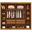 Ver imagem 3 de Guarda Roupa Casal Sienna 2 Portas 4 Gavetas com Espelho Cinamomo Fendi - Novo Horizonte