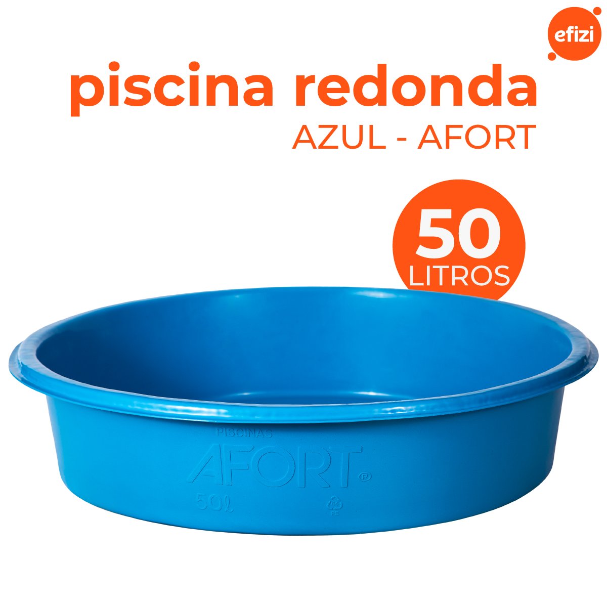 Caixa Piscina Redonda 50 Litros Azul Afort - 2