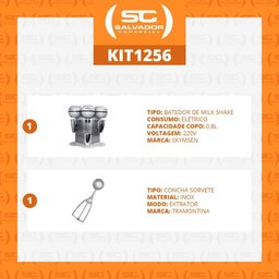 Batedor de Milk Shake 3 Copos 0,8l Profissional Inox Bms-3 220v + Concha de Sorvete Extrator 220v - 4