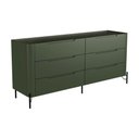 Ver imagem 2 de Cômoda Bend 6 Gavetas Incolar Musgo com Pé Preto