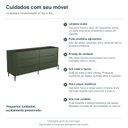 Ver imagem 4 de Cômoda Bend 6 Gavetas Incolar Musgo com Pé Preto