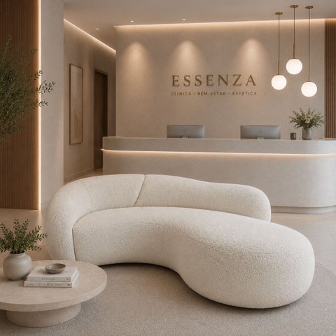 Sofá Zah 240 cm 4 Lugares Luxo Orgânico Curvo Bouclé Premium:Bouclé Off White