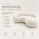 Ver mais imagens de Sofá Zah 240 cm 4 Lugares Luxo Orgânico Curvo Bouclé Premium:Bouclé Off White