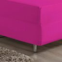 Ver imagem 4 de Jogo de Cama Casal Nobre 3 Peças Luva de Box 55cm de Altura Malha 100% Algodão - Pink