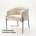 Ver imagem 2 de Poltrona Decorativa Kit 2 Arielle Boucle Confortável Bege D'Rossi