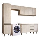 Ver imagem 1 de Lavanderia Completa Hermínia 10 Portas 3 Gavetas Crema - Pnr Móveis