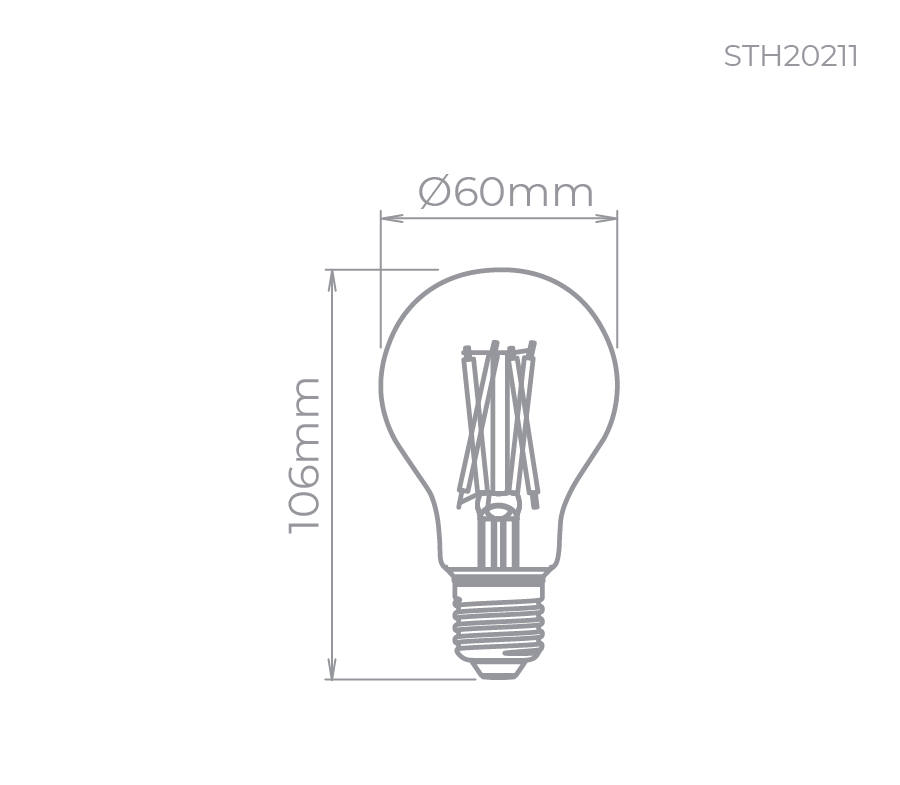 4,7W BULBO FILAMENTO 2700k STH20211/27 STELLA - 2